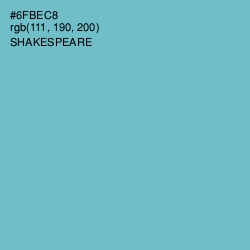 #6FBEC8 - Shakespeare Color Image