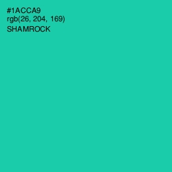 #1ACCA9 - Shamrock Color Image