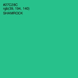 #27C28C - Shamrock Color Image