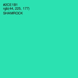 #2CE1B1 - Shamrock Color Image