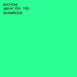 #2CFE96 - Shamrock Color Image