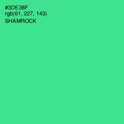 #3DE38F - Shamrock Color Image