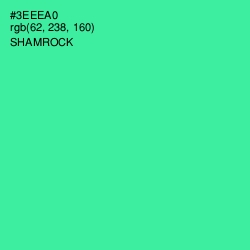 #3EEEA0 - Shamrock Color Image