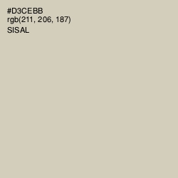 #D3CEBB - Sisal Color Image