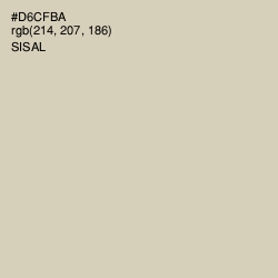#D6CFBA - Sisal Color Image