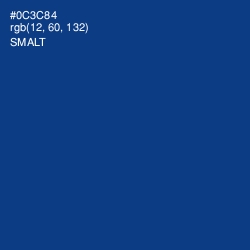 #0C3C84 - Smalt Color Image