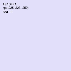 #E1DFFA - Snuff Color Image