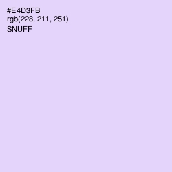 #E4D3FB - Snuff Color Image