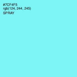 #7CF4F5 - Spray Color Image