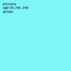 #7CF6F9 - Spray Color Image