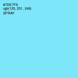 #7DE7F9 - Spray Color Image