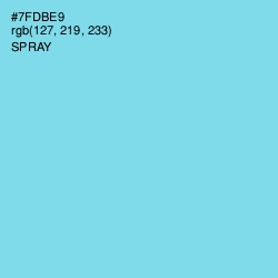 #7FDBE9 - Spray Color Image