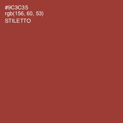 #9C3C35 - Stiletto Color Image