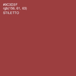 #9C3D3F - Stiletto Color Image