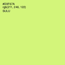 #D3F67A - Sulu Color Image