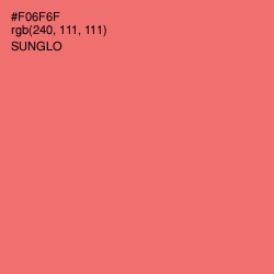 #F06F6F - Sunglo Color Image