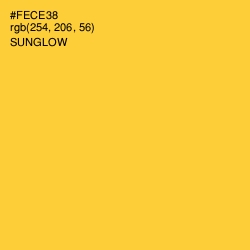 #FECE38 - Sunglow Color Image