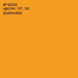 #F49D20 - Sunshade Color Image