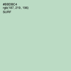 #BBDBC4 - Surf Color Image