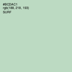 #BCDAC1 - Surf Color Image