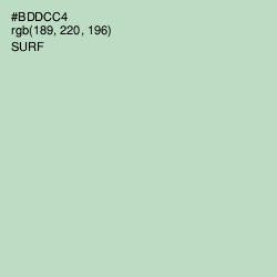 #BDDCC4 - Surf Color Image