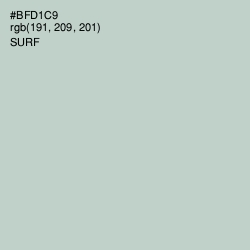 #BFD1C9 - Surf Color Image