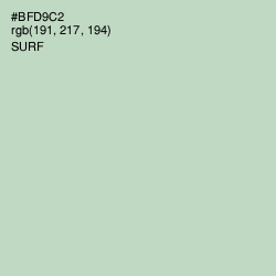 #BFD9C2 - Surf Color Image