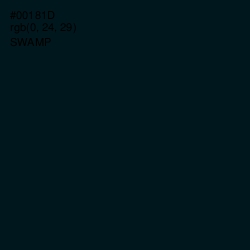 #00181D - Swamp Color Image