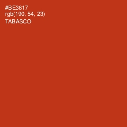 #BE3617 - Tabasco Color Image