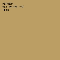 #BA9E64 - Teak Color Image
