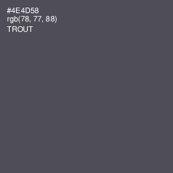 #4E4D58 - Trout Color Image