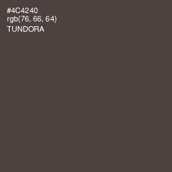 #4C4240 - Tundora Color Image