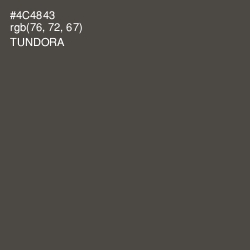 #4C4843 - Tundora Color Image