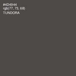 #4D4944 - Tundora Color Image