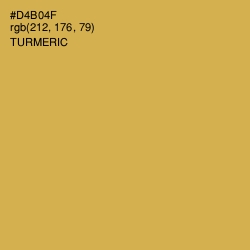 #D4B04F - Turmeric Color Image