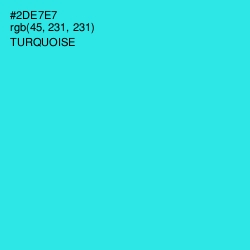 #2DE7E7 - Turquoise Color Image
