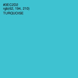 #3EC2D2 - Turquoise Color Image