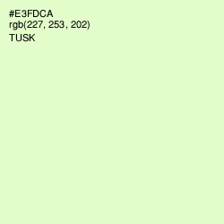#E3FDCA - Tusk Color Image