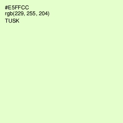 #E5FFCC - Tusk Color Image