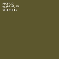 #5C572D - Verdigris Color Image