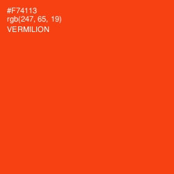 #F74113 - Vermilion Color Image