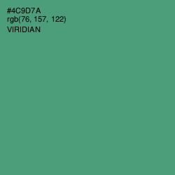 #4C9D7A - Viridian Color Image