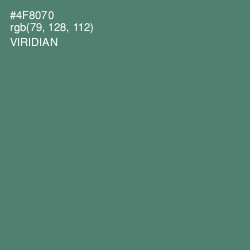 #4F8070 - Viridian Color Image