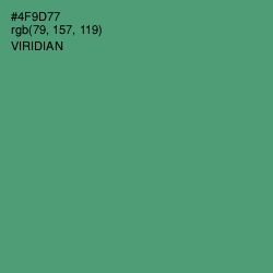 #4F9D77 - Viridian Color Image