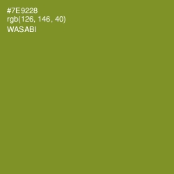 #7E9228 - Wasabi Color Image