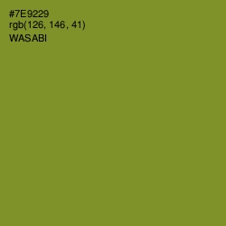 #7E9229 - Wasabi Color Image