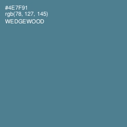 #4E7F91 - Wedgewood Color Image