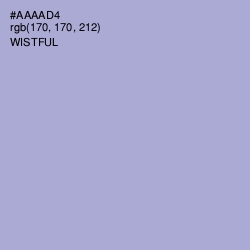 #AAAAD4 - Wistful Color Image