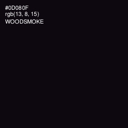 #0D080F - Woodsmoke Color Image