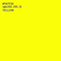 #FAFF09 - Yellow Color Image
